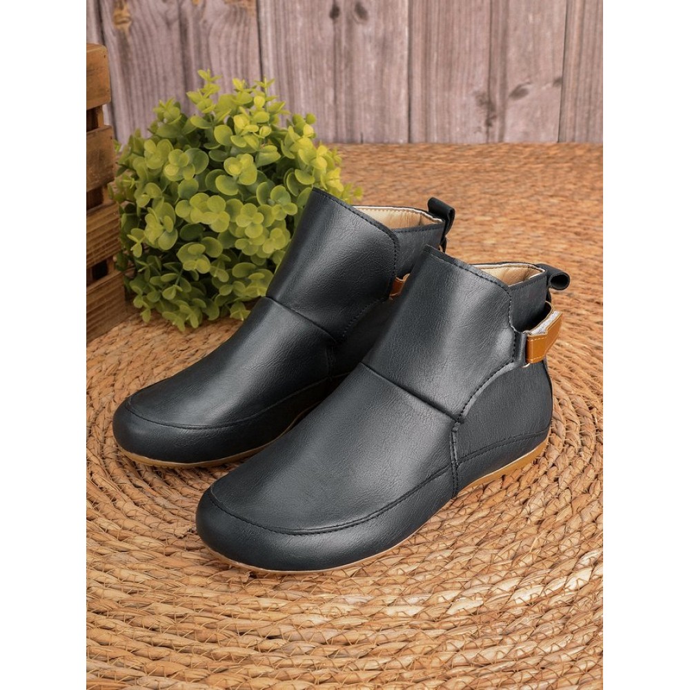 Women Casual Green Daily Adjustable Soft Leather Booties - Image 36