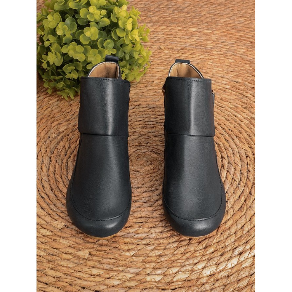 Women Casual Green Daily Adjustable Soft Leather Booties - Image 38